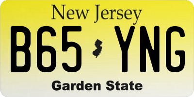 NJ license plate B65YNG
