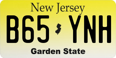 NJ license plate B65YNH