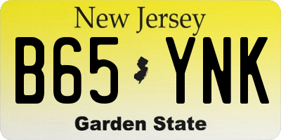 NJ license plate B65YNK