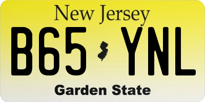 NJ license plate B65YNL