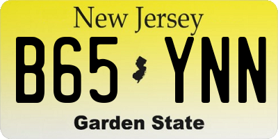 NJ license plate B65YNN