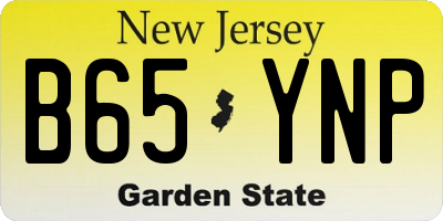 NJ license plate B65YNP