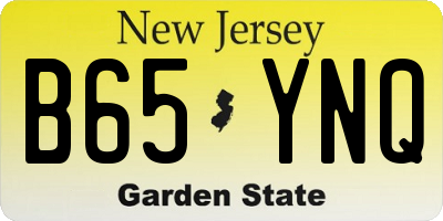 NJ license plate B65YNQ