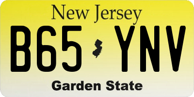 NJ license plate B65YNV