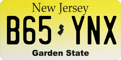 NJ license plate B65YNX