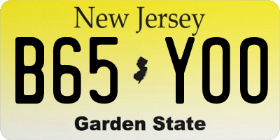 NJ license plate B65YOO