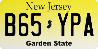 NJ license plate B65YPA