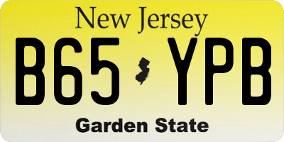 NJ license plate B65YPB