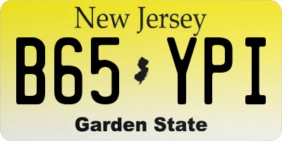 NJ license plate B65YPI