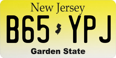 NJ license plate B65YPJ