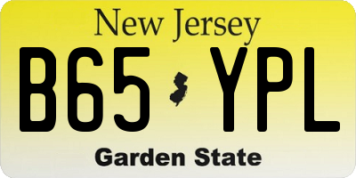 NJ license plate B65YPL