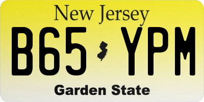 NJ license plate B65YPM