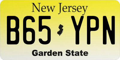 NJ license plate B65YPN