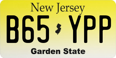 NJ license plate B65YPP