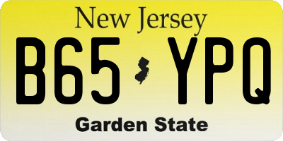 NJ license plate B65YPQ