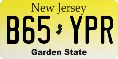 NJ license plate B65YPR