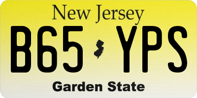 NJ license plate B65YPS