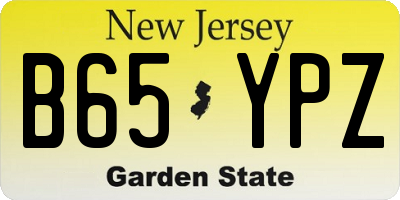 NJ license plate B65YPZ