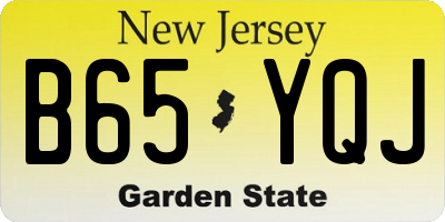 NJ license plate B65YQJ