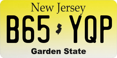 NJ license plate B65YQP