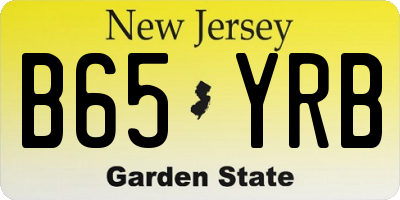 NJ license plate B65YRB