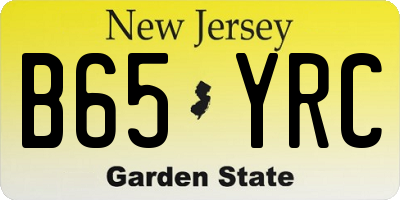 NJ license plate B65YRC