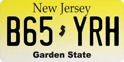 NJ license plate B65YRH