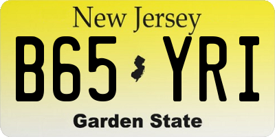 NJ license plate B65YRI