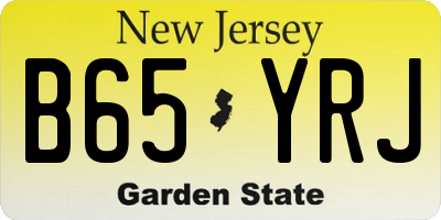 NJ license plate B65YRJ