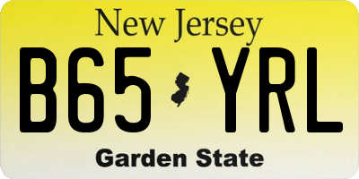 NJ license plate B65YRL