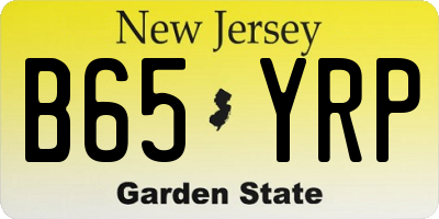 NJ license plate B65YRP
