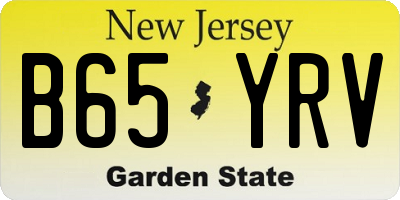 NJ license plate B65YRV