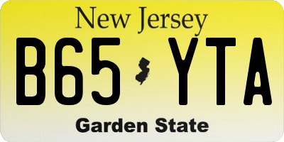 NJ license plate B65YTA