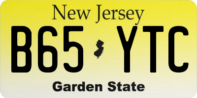 NJ license plate B65YTC