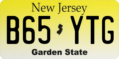 NJ license plate B65YTG