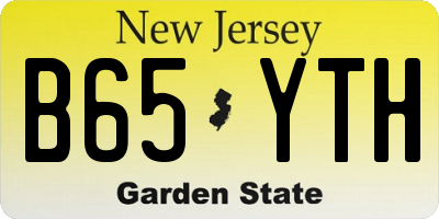 NJ license plate B65YTH