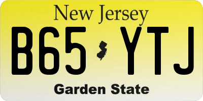 NJ license plate B65YTJ