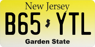 NJ license plate B65YTL