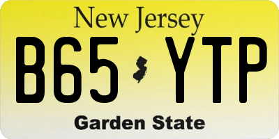 NJ license plate B65YTP