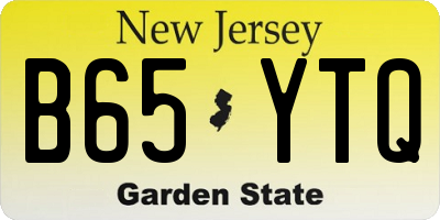 NJ license plate B65YTQ
