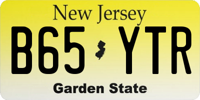 NJ license plate B65YTR
