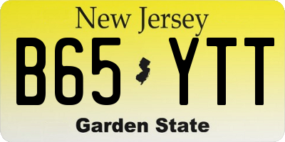 NJ license plate B65YTT