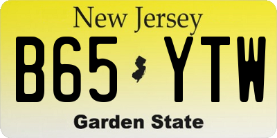 NJ license plate B65YTW