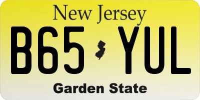 NJ license plate B65YUL