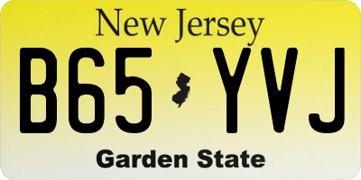 NJ license plate B65YVJ