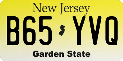 NJ license plate B65YVQ