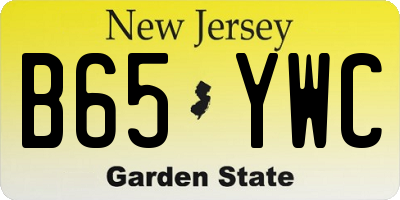 NJ license plate B65YWC