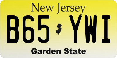 NJ license plate B65YWI