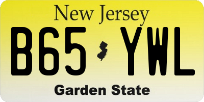 NJ license plate B65YWL