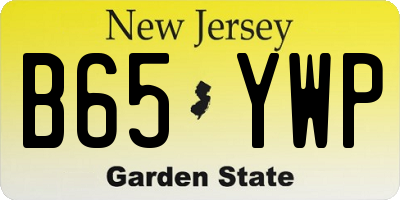 NJ license plate B65YWP